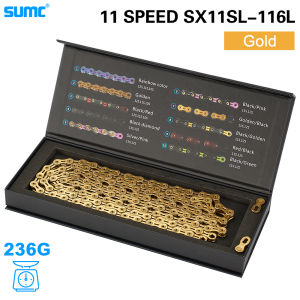 SUMC SX11SL Diamond Road Bike Chain | 11‑Speed 116‑Link with MissingLink | Original Box | Compatible with Road & MTB
