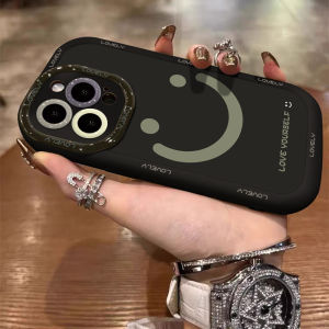 Cute Big Smiling Face Silicone Phone Case for Xiaomi Redmi K70 K60 K50 pro K40S Full Cover Anti-Fall Protection Womens Style