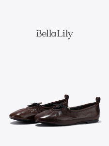 BellaLily2025 Summer New Style Sheepskin Mary Jane Shoes Women Flat Mouth Single Shoes Commuting Women Shoes Fashionable Hollow out Design