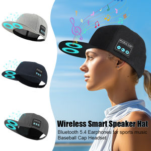 Bluetooth Sports Music Hat Headphone Dual Speaker Wireless Music Running Earphone with Mic Adjustable Baseball Cap Smart Speaker