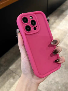 Pink Macaron Silicone Phone Case for OPPO Reno10/11/13 8/9pro+ A93/A57/4SE Dopaamine 12 Anti-Fall 58 Airbag 72 Full Cover A92S A96 Womens Style
