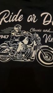 SOSOU T-shirt Ride Or Die Hitam | Kaos Distro Reguler Tebal & Adem