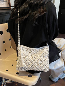 TANGKOU | Bohemian Hollow Weave Bag Beach Crossbody Bag