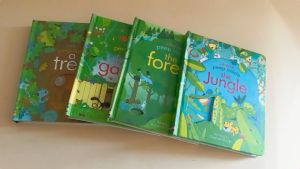 พร้อมส่ง หนังสือ นิทานภาษาอังกฤษ Usborne Peep Inside Lift-The-Flap Board Book Jungle | Forest | Garden | Tree | Bedtime Stories | 3D Flap Book | Activity Book | Story Book | Picture Book | Early Education Book | English Learning Book for Kids Toddler
