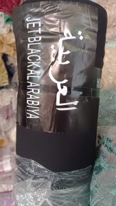 kain  jetblack saudi super premium meteran bahan super jetblack hitam pekat L :170 cm per 0.5 meter