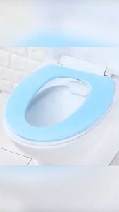 Waterpoof Soft Toilet Seat Cover Bathroom Toilet Seat Cover Mat Decor Reusable Penutup Tandas Duduk