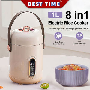 Ready Stock 8 in1 Electric stew pot multi-function portable kettle mini electric noodles rice bowl mini Rice cooker Complementary Stew Cooke 電燉鍋 电饭盒