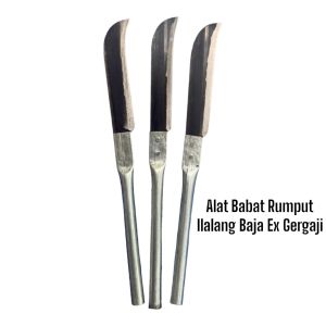 Pisau/Arit Babat Rumput Jalan Bahan Baja Gergaji