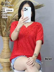 Blus atasan wanita full brokat bangkok cakep bb55-70kg bisa pakai ukuran ada di foto