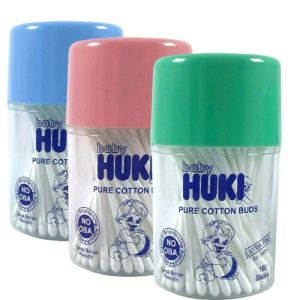Huki Cotton Bud Baby Pot Ukuran Besar Isi 100 Stick
