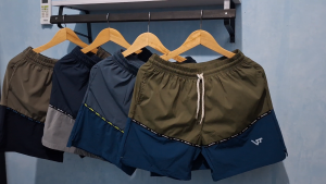 Kacioco celana pendek pria dewasa olahraga gym ringan kuat strech keren combinasi warna