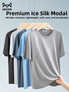 MiiOW | Silk Modal Mens T-Shirt White