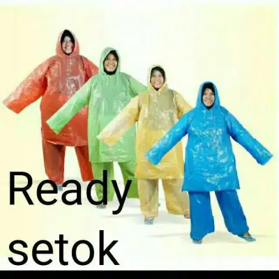 jas hujan plastik setelan