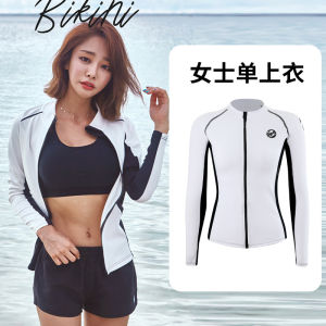Womens Wetsuit Long Sleeve Separate Design Quick Dry Conservative Slimming Surfing Snorkeling Suit Large Size Swimming Costume
