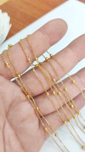 Dây chuyền nữ dây xích bi tròn titan sáng màu nổi bật không đen gỉ hjhjshoptrangsuc