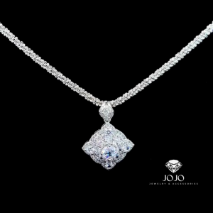 M1757 Mặt và Dây chuyền nữ đính đá CZ sáng lấp lánh JOJO