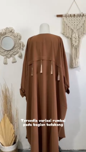 Abaya Kaftan Hafsha Model Batwing Jumbo Gamis Raya Edisi Lebaran Wanita Dewasa Busui Terbaru 2026