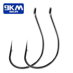 Fishing Drop Shot Hooks 50-100pcs Black Nickel High Carbon Steel Strong Fishing Hooks Saltwater Freshwater