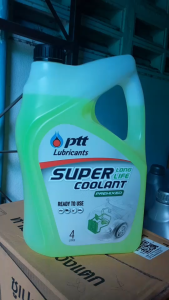 น้ำยาหล่อเย็นหม้อน้ำ PTT SUPER LONG LIFE COOLANT น้ำยาหมอน้ำ ปตท.สูตรผสมเสร็จ พร้อมใช้งาน สีเขียว ขนาด 4 ลิตร