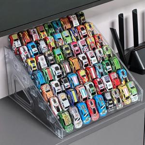 Acrylic Toy Car Display Stand 1:64 Diecast Model Storage Box Multi-layer Step Toy Organizer for Childrens Bedroom