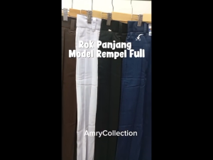 Rok Sekolah SMP SMA Model Rempel Full Kain Licin Twist / Elemen Rok Rempel Pinggang Non karet Seragam Sekolah Amrycollection