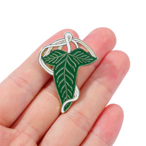 Bandai | Elven Leaf Brooch Enamel Pin - Decorative Lapel Accessory for Backpacks Ideal Gift for Friends Inspired by Leaves of Lórien