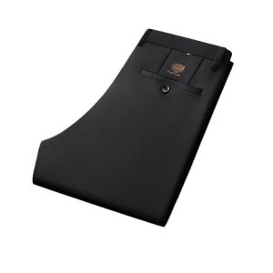 Quần Âu Nam Ống Đứng Co Giãn Bốn Chiều Bằng Lụa Băng Mùa Hè Mỏng Rộng Rãi Mùa Xuân Thu Kinh Doanh Quần Tây Lót Lông Cừu