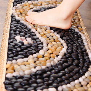 Handmade Pebble Massage Cushion for Foot Care Comprehensive Size with Anti-slip Feature Ideal for Home Spa and Walking Track