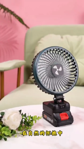 Malay Plug!! Kipas Camping Mini Bateri Tahan Lama 8 Portable Outdoor Desktop Cooling Fans with 2 Batteries Cordless Rechargeable High Power Fan