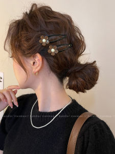 คลิปผมดอกไม้ย้อนยุค คลิปผมข้าง ทรงหน้าใหม่ 2025 ทรงหางม้าสุดหรูหรา เครื่องประดับผมสไตล์เกาหลีสำหรับผู้หญิง