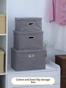 Folding Clothing Organizer with Lid Large Capacity Storage Box Waterproof and Dustproof