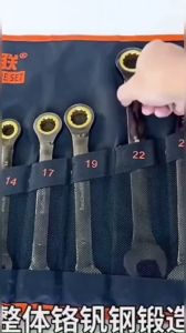 10pcs 8-24mm Wrench Spanner Set Ratchet Combination Wrench Set Metric Manual Tool Set