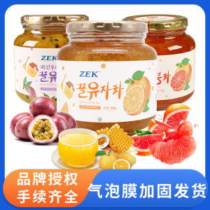 South Korea Import Zek Original Flavor Passion Fruit Red Repefruit Honey Citron Tea 1 Kg580g Canned Instant Jam