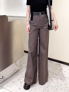 MANMI | Quần Dài Tay Rộng Cao Thắt Elegance Retro