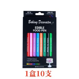 Baking Special Wooden Pencil Tracing Hand Painting Color Fondant Icing Cookies Hook Line Pen Birthday Cake Pigment Pen