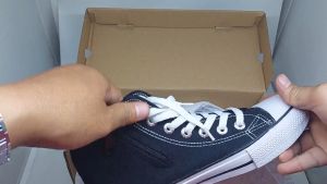 Sepatu Basket Club Tinggi Resleting Sekolah SD SMP SMA Sneaker Hitam Putih Size 28 - 44