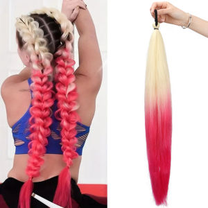 26Inch Synthetic Ombre High Temperature Fiber Elastic Band Ponytail Hair Extension DIY Twist Braid Hair Accessories for Women