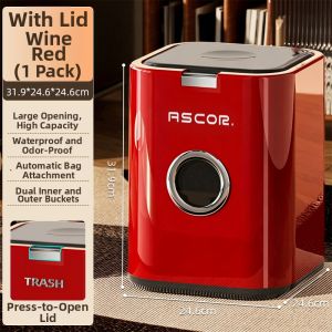 ASCOR | Aesthetic Luxurious Covered and Wheeled Trash Can