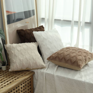 【Hot Sale】40cm/45cm/50cm diamond Velvet Throw Pillow Covers Solid Color Cushion Case Decorate Sofa Home Party Soft Square Pillowcase