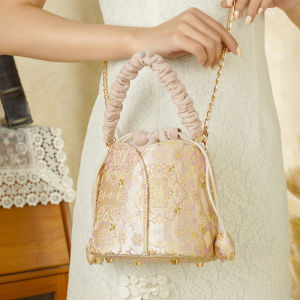 MEIFEI | Embroidered Brocade Mini Shoulder Bag