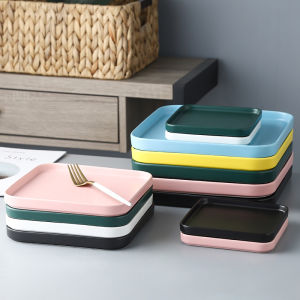 Matte Glaze Flat Dinner Plate for Steak and Dessert