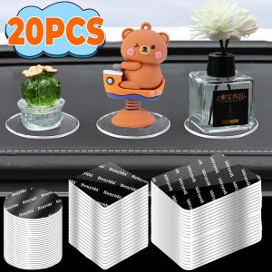 【WOKEN】20Pcs Black Film Nano Double-Sided Tape Round /Square /Rectangle Extra Strong Grip Waterproof Residue-Free Car Ornament Adhesive Pads