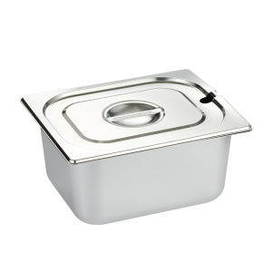 Stainless Steel Gastronorm Pan Spicy Hot Pot Display Cabinet Box Number Box Score Plate Meal Basin Stainless Steel Rectangular Box