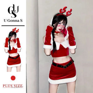 U Gonna S Christmas Women Lingerie Nightwear Red Sleeveless Bodycon V-neck Push Up Backless Elastic Fashion Sleepwear Party 2025 New Design Gift for Girlfriend