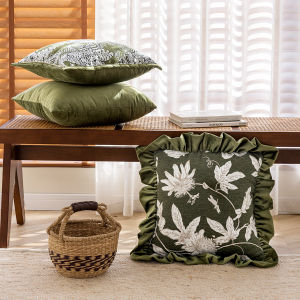 Ruffled Edge American Classical Pillow Cover