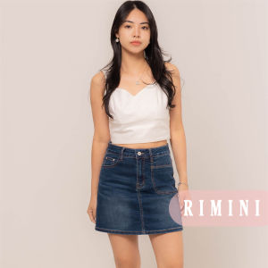 RIMINI - Rok Jeans Mini Wanita  Pocket Denim Size 26-33 - Greesa Skort 5255