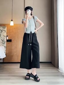 La Chapelle | Lightweight Quick-Dry Linen High Waist Slimming Trousers