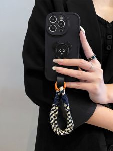 เคสโทรศัพท์ซิลิโคนรูปหมีสำหรับ Samsung S24/S23 S22 Ultra S21FE/S20PLUS A55/A54/A53 รุ่นใหม่ A52 นุ่ม ป้องกันการตกหล่น สำหรับผู้หญิง