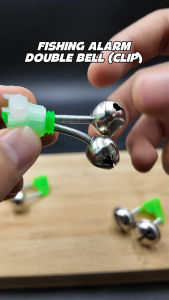 FISHING ALARM DOUBLE BELL Clip-on Double Bell Fishing Alarm Loceng Joran Aksesori Pancing Malam