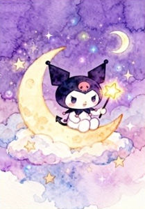 TOPTOY | Cute Sanrio Manga Kuromi Themed Diamond Painting HelloKitty DIY Home Art Decoration & Handmade Creative Gifts